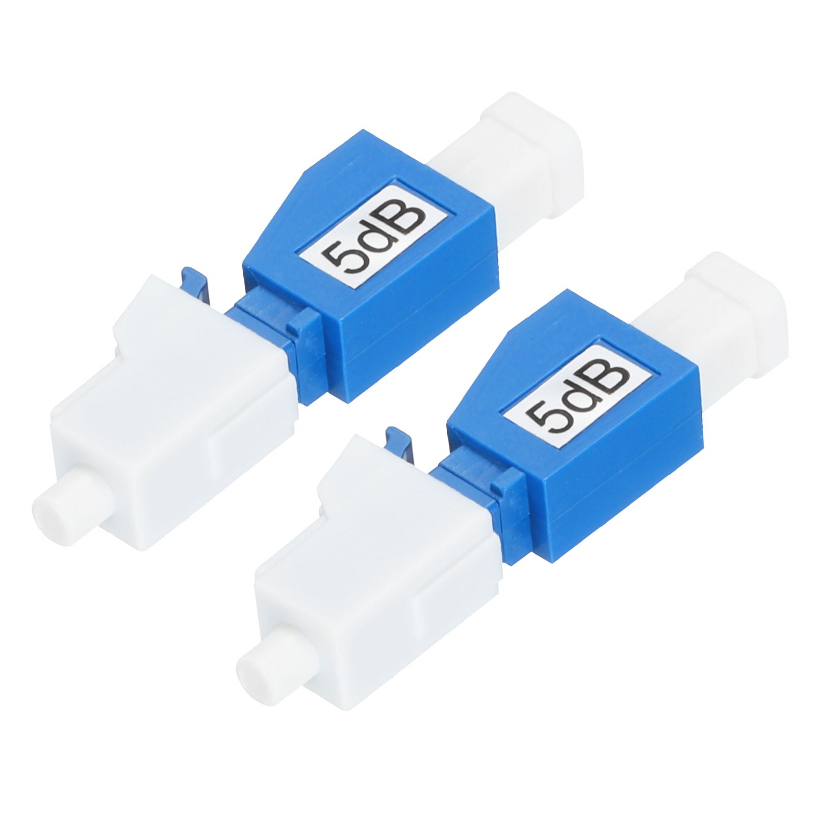 2PCS Fiber Attenuator 5dB LC/UPC, Single Mode Fixed Male to Female Attenuator