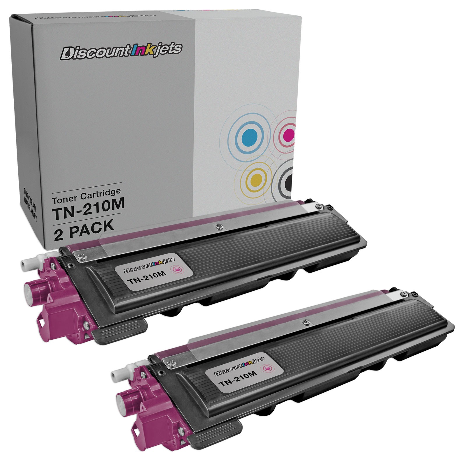2PK TN-210M for Brother TN-210 MAGENTA Laser Toner Cartridge MFC-9120CN MFC-9320