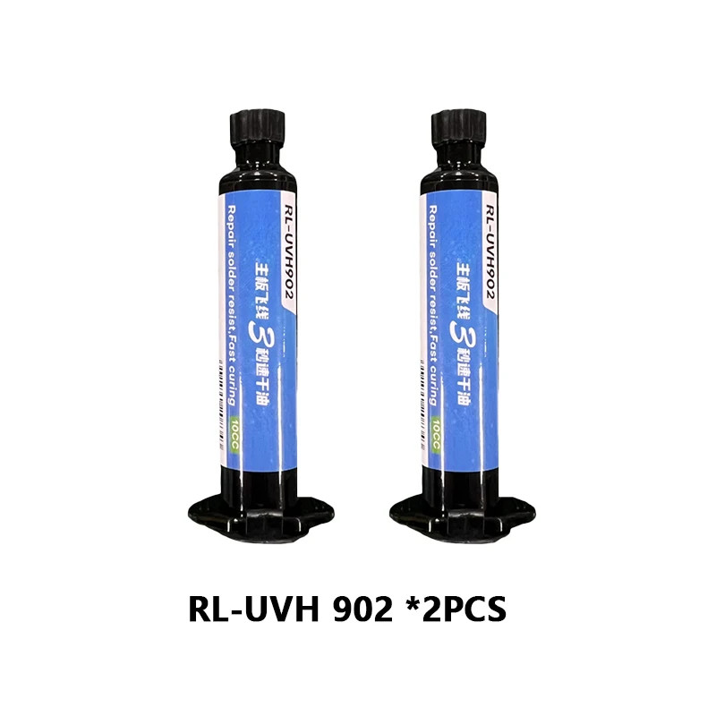 2PCS RELIFE UV Solder Mask Ink 10ML Quick Dry UV Curing Light Phone Repair Tool