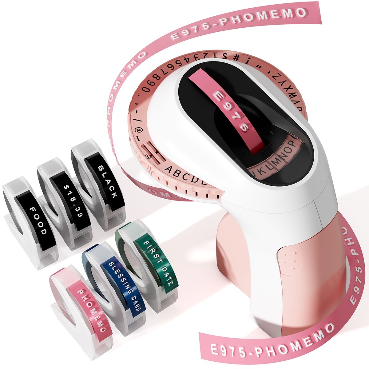 Phomemo Embossing Label Maker with 6PK Label Tapes 9mm for Dymo Label Maker US
