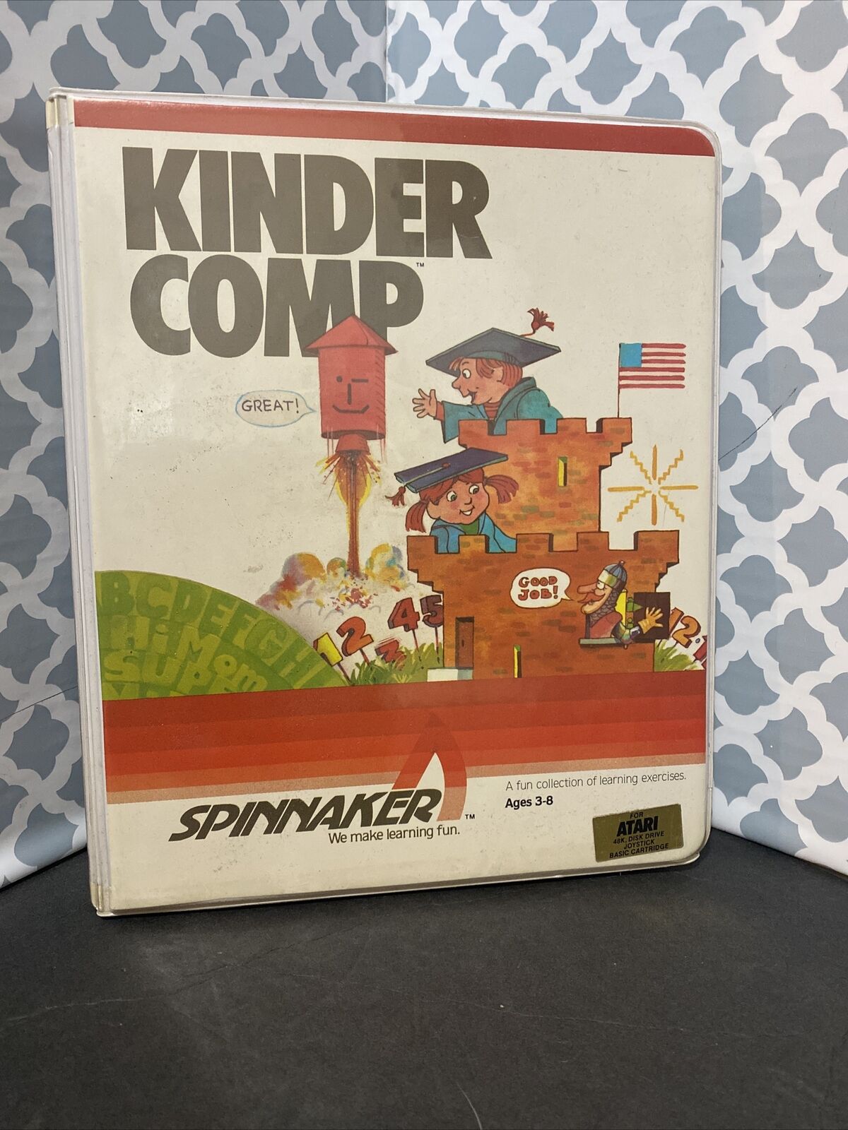 Kinder Comp by Spinnaker for Atari 800 Computer Software Disk w/Case & Manual