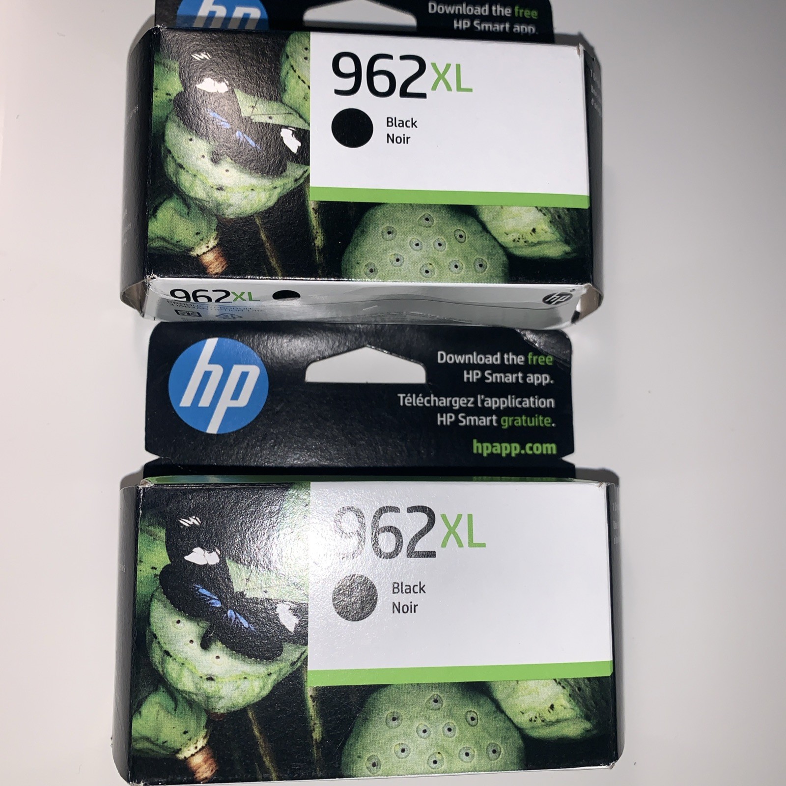 TWO (2) Brand new hp 962xl ink cartridges genuine black Expires Nov 2026