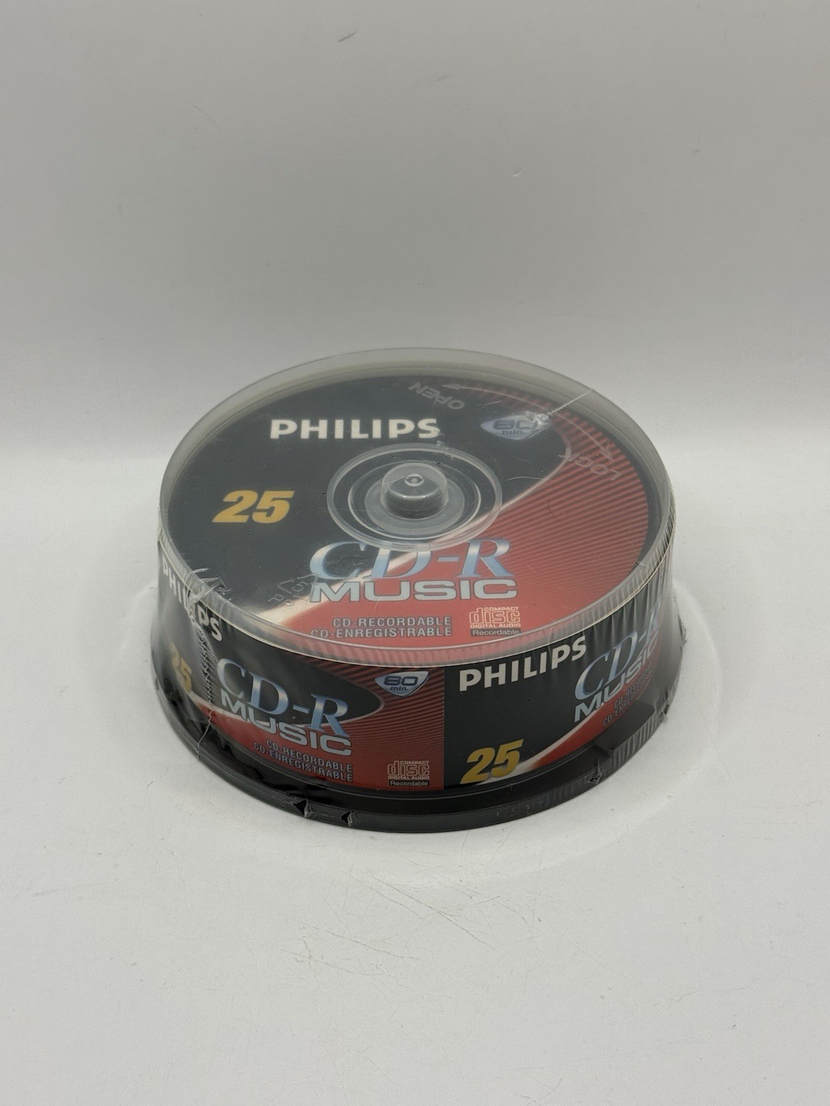 25 PHILIPS Digital Music CD-R 40X  Branded Logo 700MB Audio Media Disc Cake Box