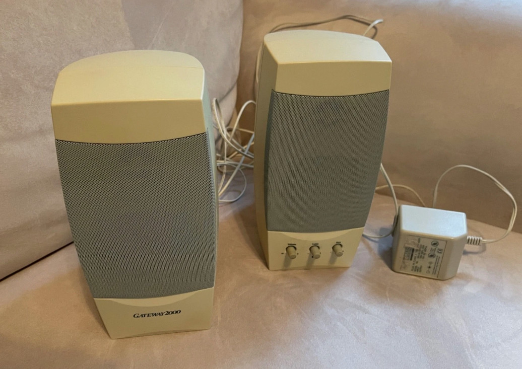 Vintage Gateway 2000 Altec Lansing ACS41 Computer Speakers - TESTED & WORKING