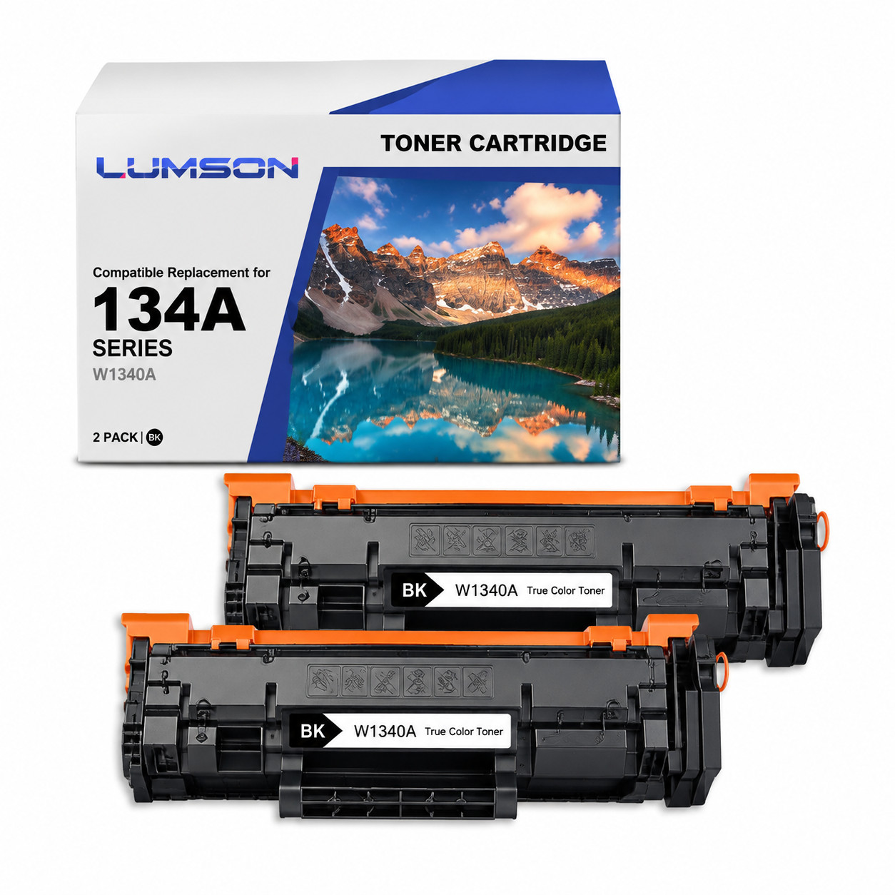 2PK 134A W1340A Black Toner Cartridge Compatible for HP LaserJet M207dw M234dw
