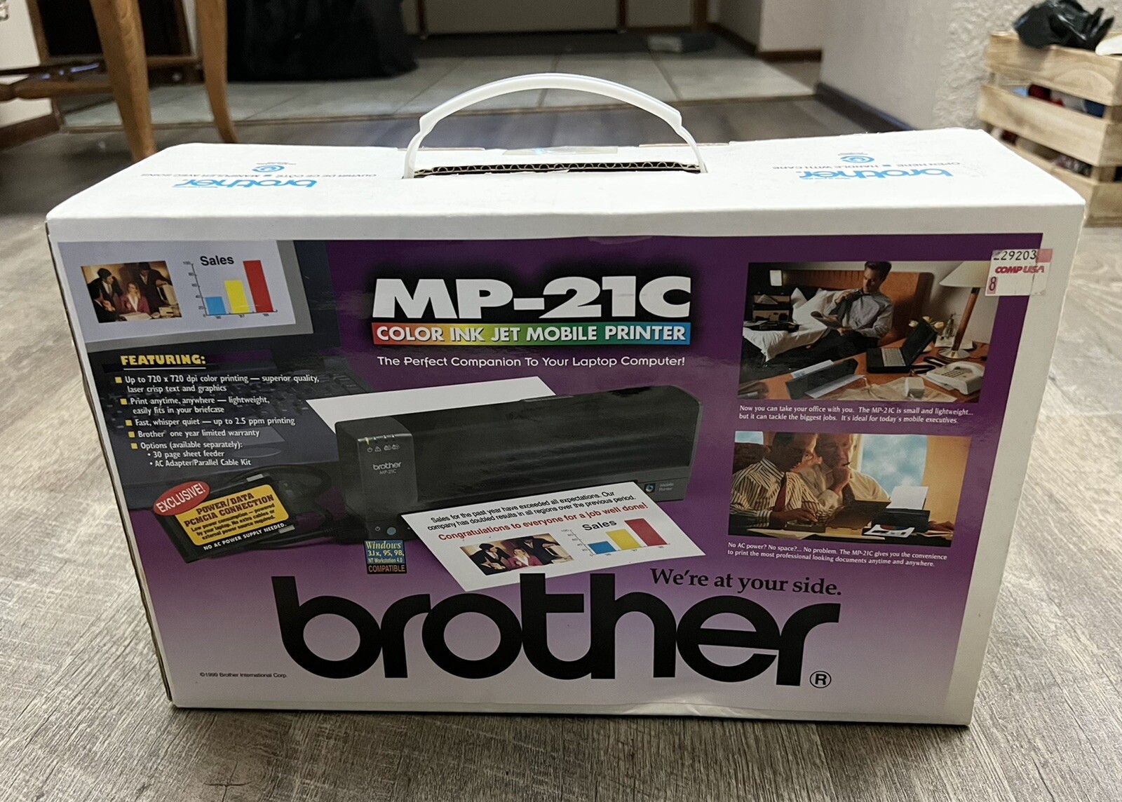 Brother MP-21C Color Ink Jet Mobile Printer W/ Ink - BRAND NEW & SEALED Genuine 