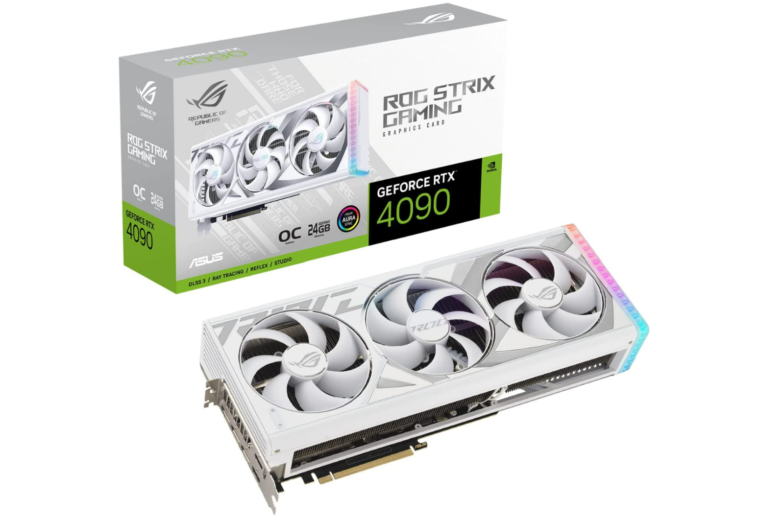 ASUS ROG Strix GeForce RTX 4090 24GB GDDR6X White OC Edition Gaming Graphics...