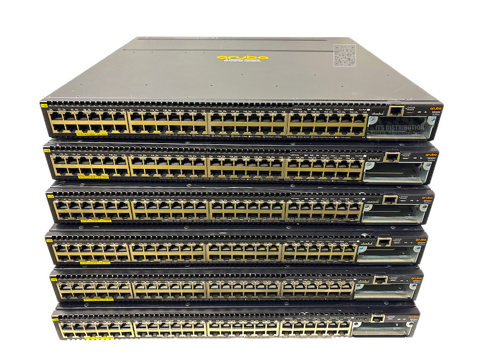 JL074A I LOT OF 6 HPE Aruba 3810M 48G PoE+ 10/100/1000BASE-T 1-Slot Switch