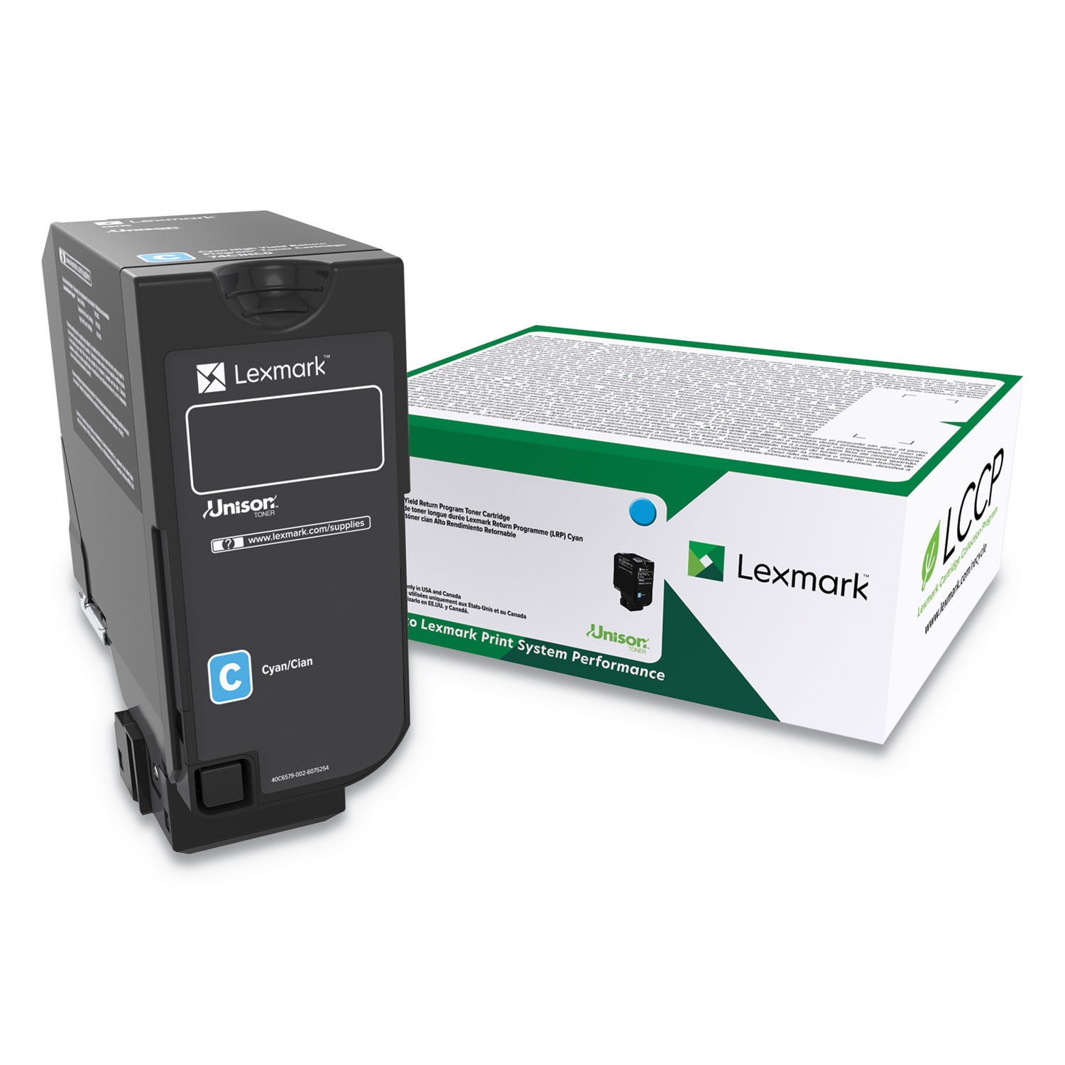 Lexmark 84C0HCG (CX725) Unison High-Yield Toner, 16000 Page-Yield, Cyan