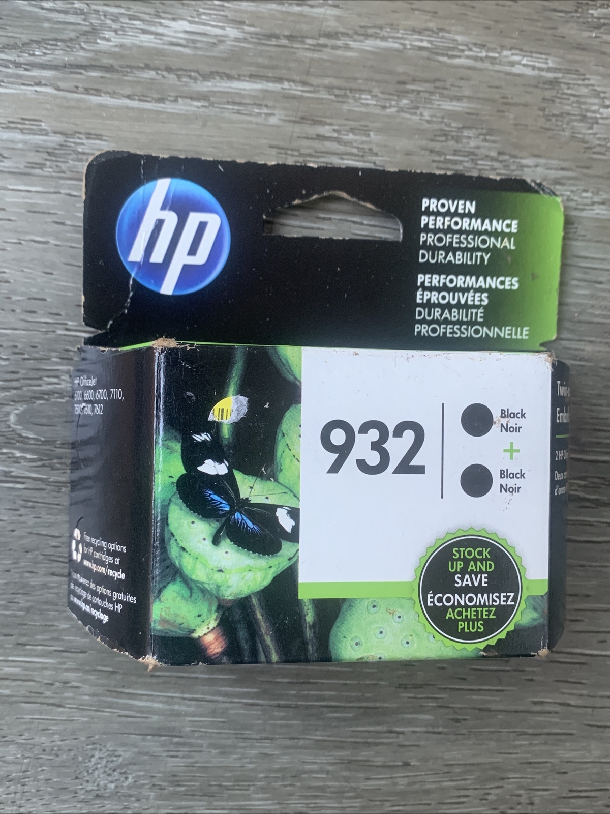 Genuine HP 932 Black Ink DUAL Pack: 2 Cartridges Expiration 05/2021 - Sealed