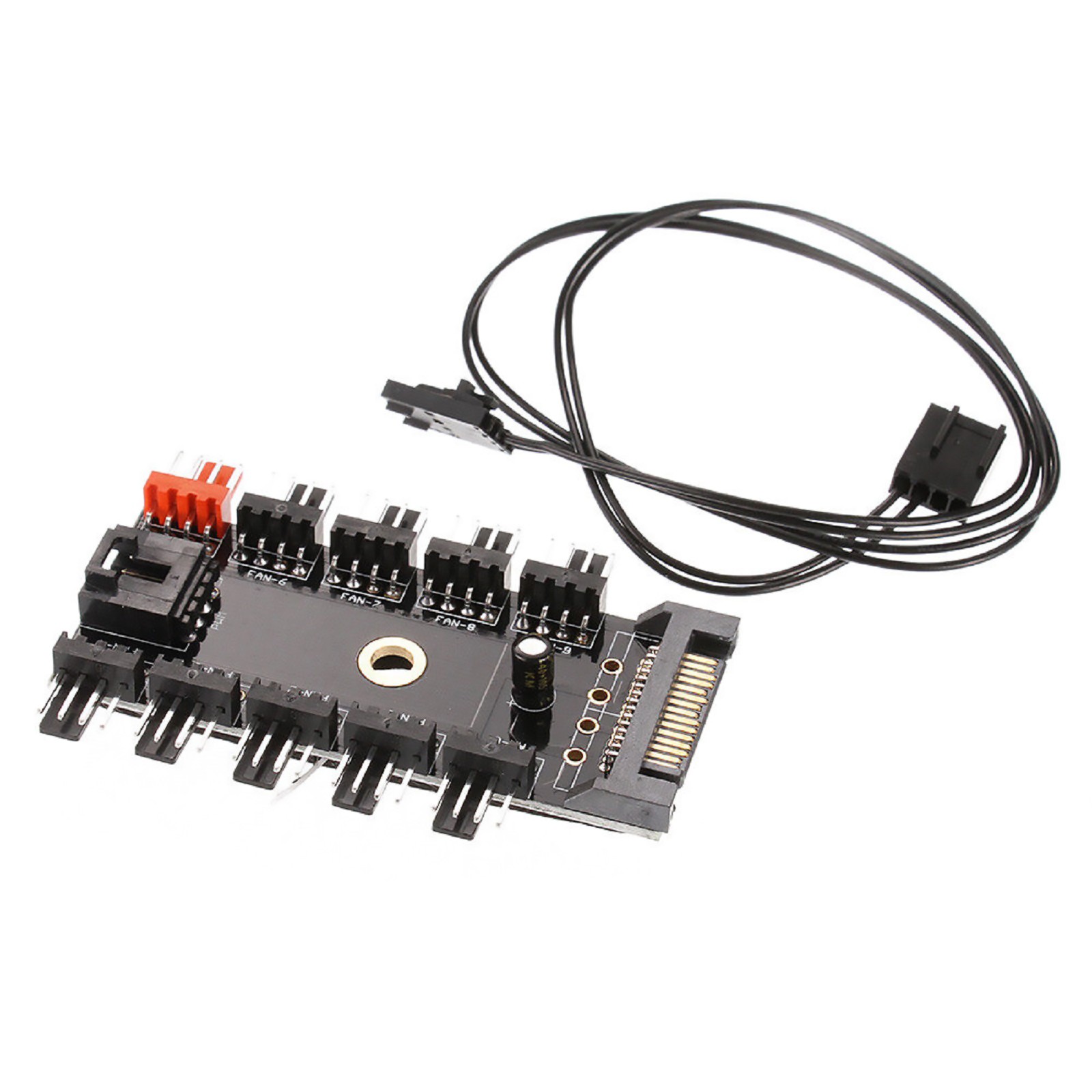 10x 4-pin PC CPU PWM Cooling Fan Speed Controller Hub SATA Power Socket Splitter