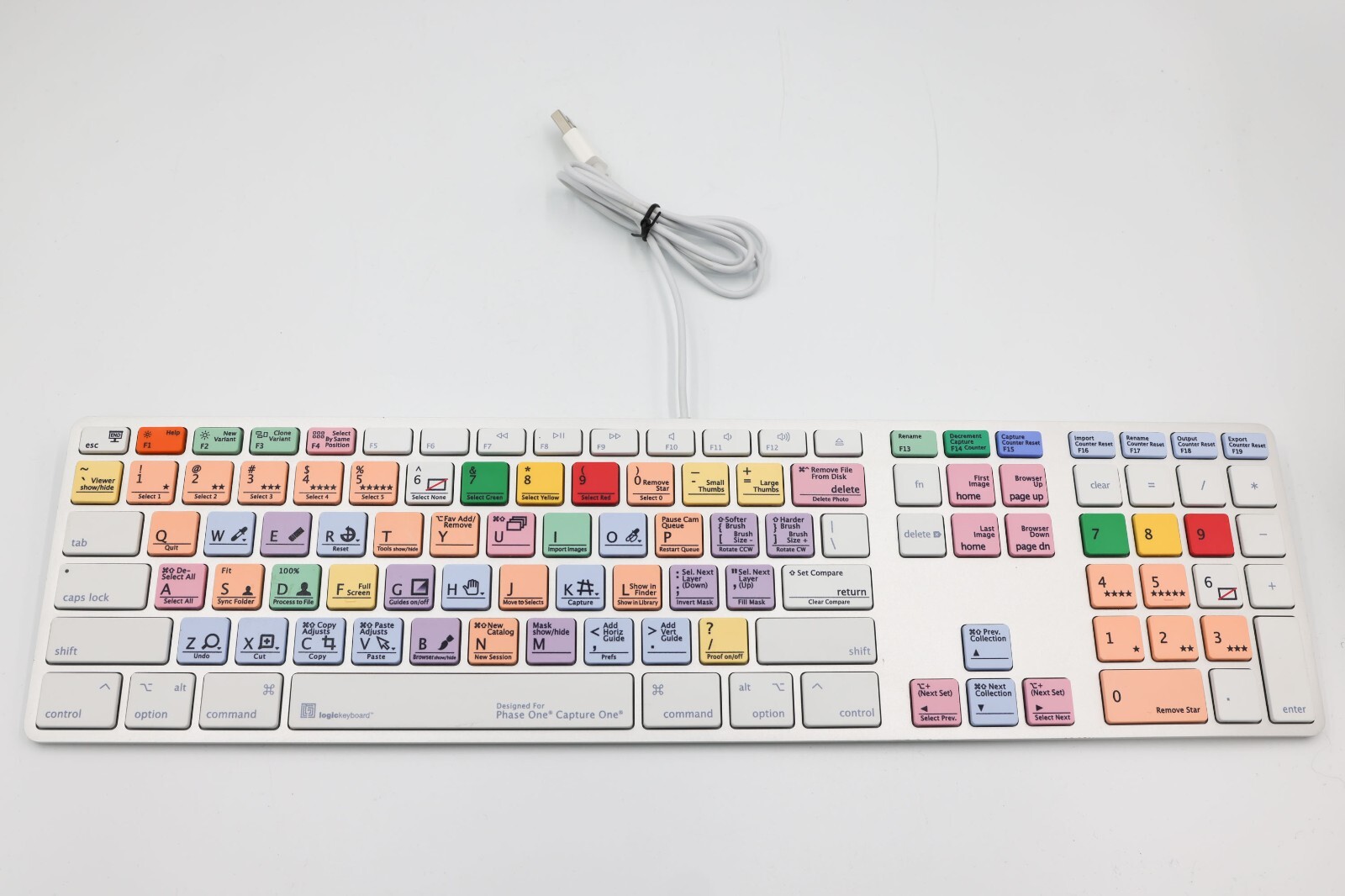 [NEW] LOGIC KEYBOARD WITH SHORTCUTS FOR CAPTURE ONE PRO - MAC