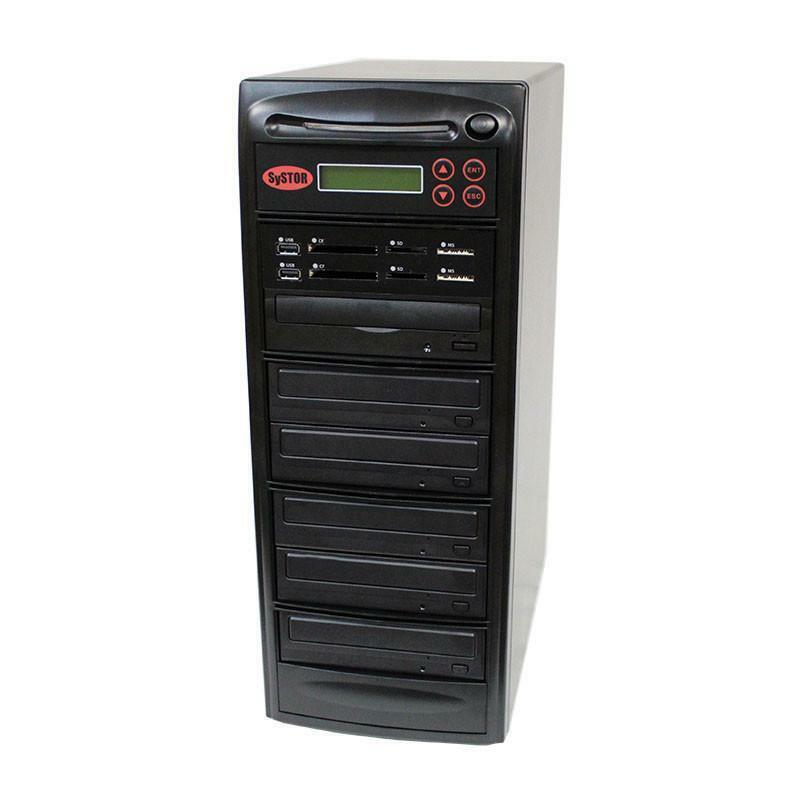 Systor Multi Media PLUS - USB SD CF Backup to 5 CD DVD Disc Duplicator 2YR WRNT