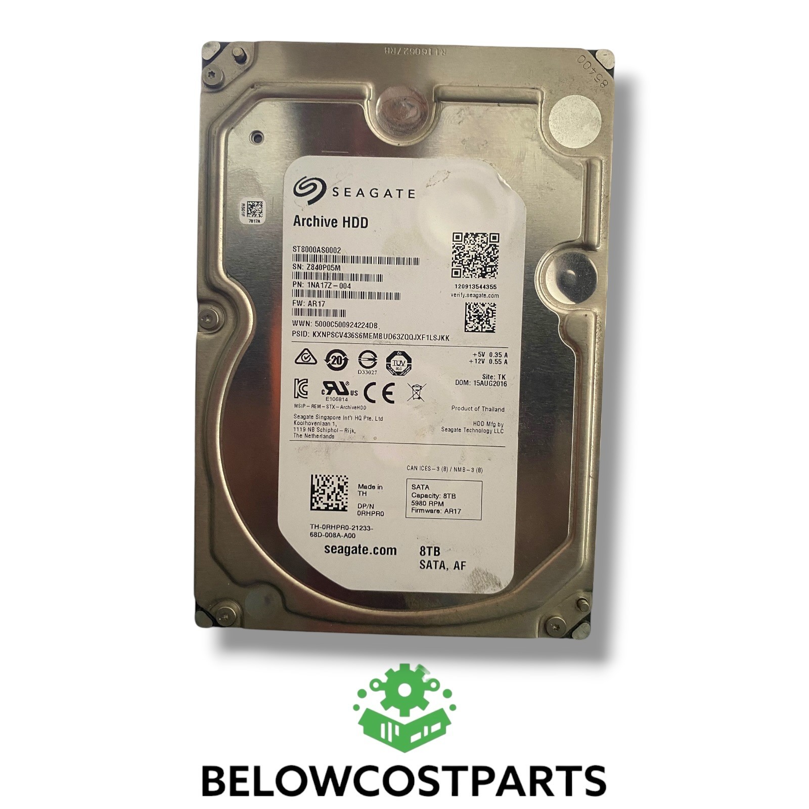 💻 Seagate Archive HDD ST8000AS0002 8TB 5980RPM SATA HDD ⚙️