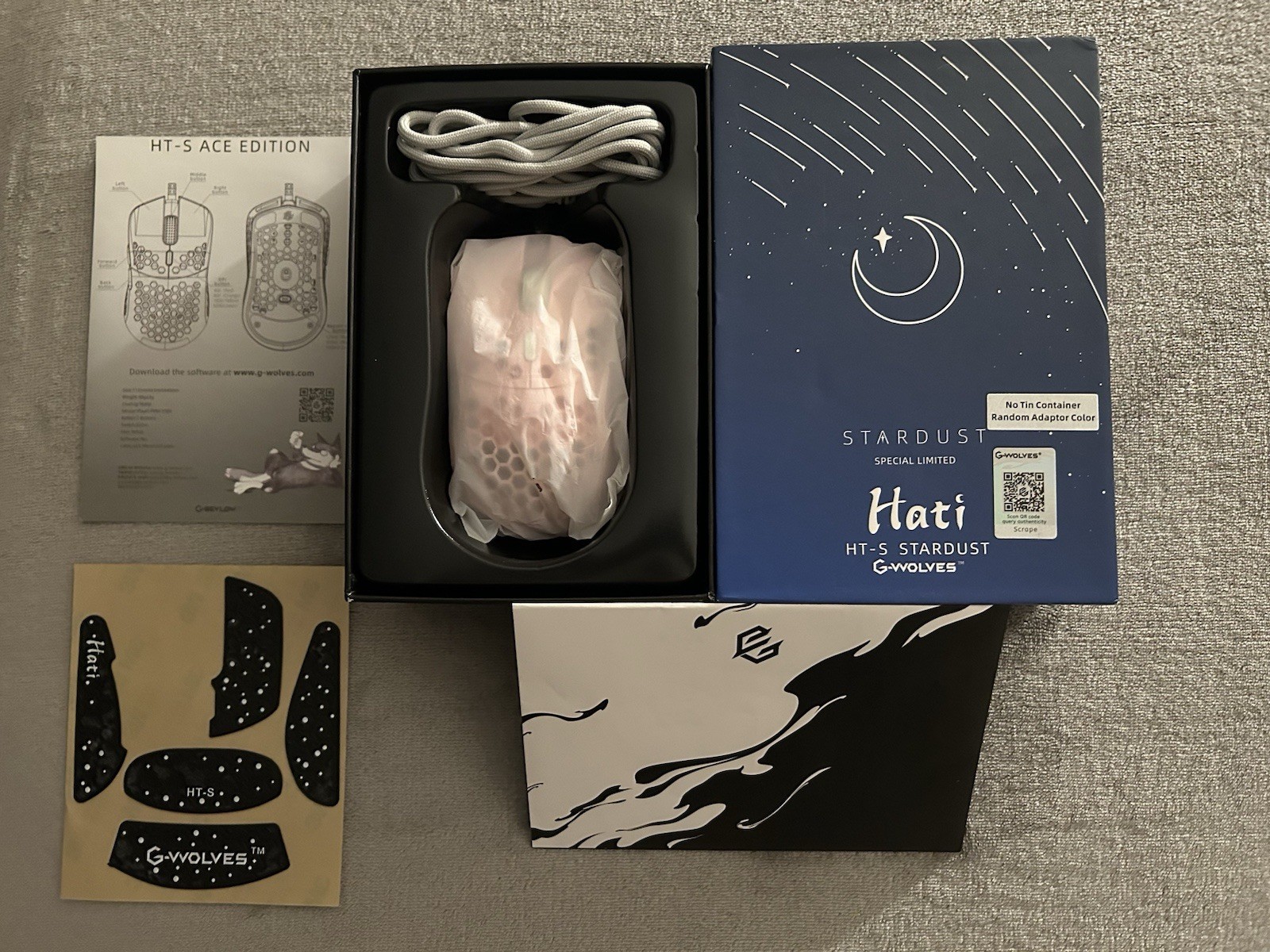G-Wolves Hati HT-S ACE Stardust Special Limited Wired Optical Gaming Mouse Pink