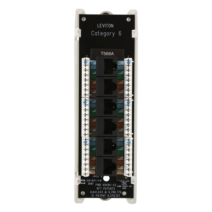 Leviton 47611-C6B Cat6 Voice and Data Expansion Board and Module