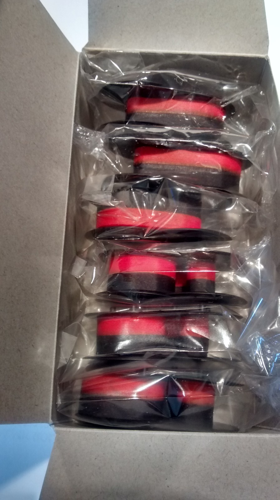 6 Ribbons For Sharp EL-2196BL Calculator Ribbons RED / BLACK