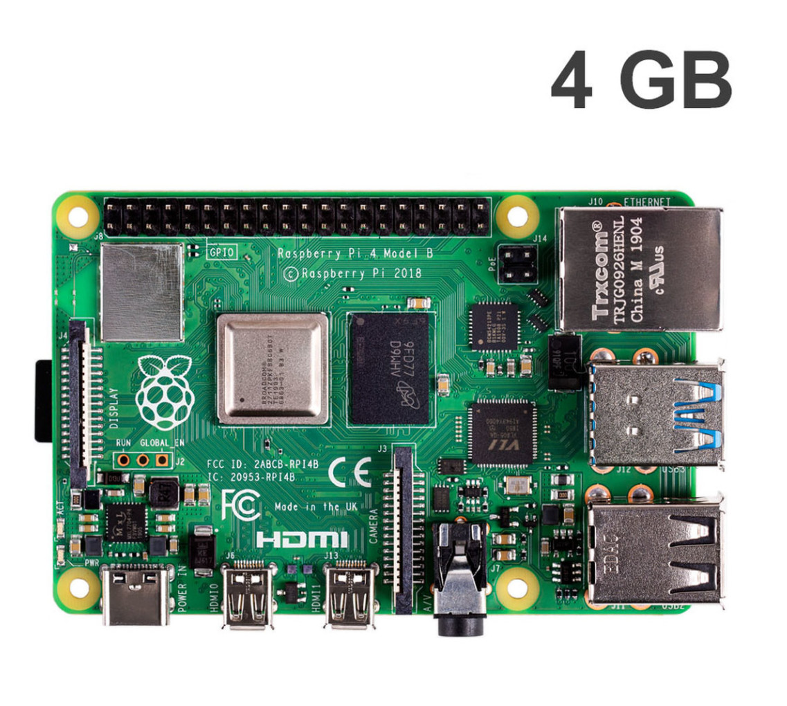 Raspberry Pi 4 Model B 4GB RAM Quad-Core WiFi Bluetooth Dual HDMI