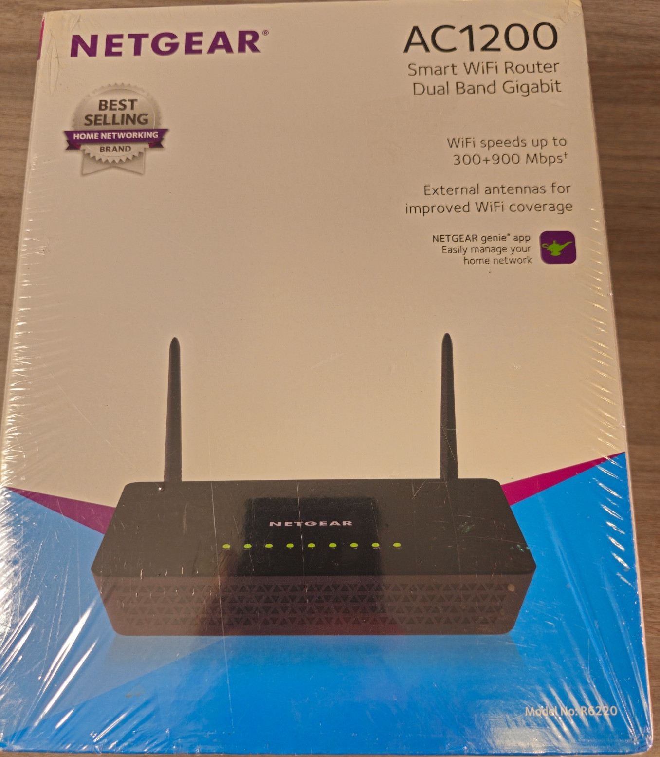New Sealed Netgear AC1200 Model R6220 Smart Wifi Router With External Antenna