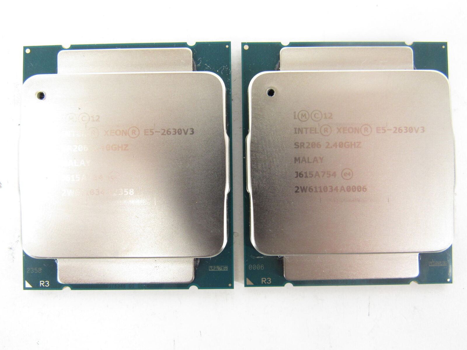 2x Intel E5-2630v3 Xeon 2.4GHz 8C 20MB LGA2011-3 Processor Matching Pair Lot 