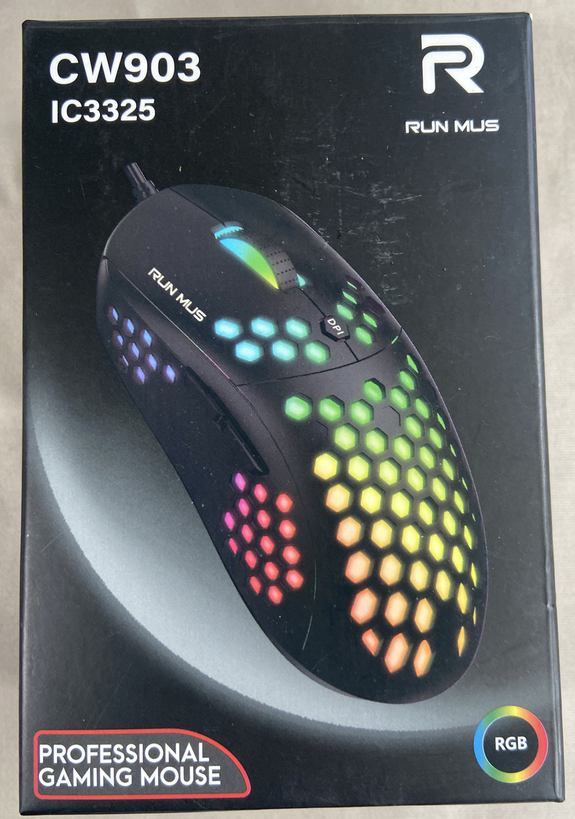 RUNMUS RGB Gaming Mouse with 6 Programmable Buttons Chroma RGB Backlit  IC3325 
