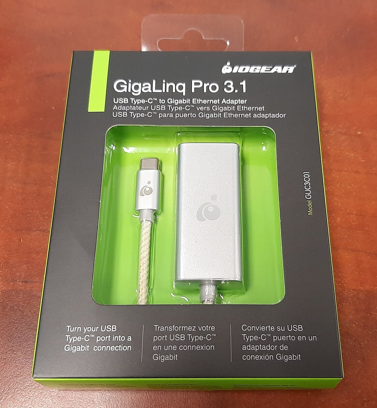 NEW IOGEAR GigaLinq Pro 3.1 USB Type-C to Gigabit Ethernet Adapter GUC3C01