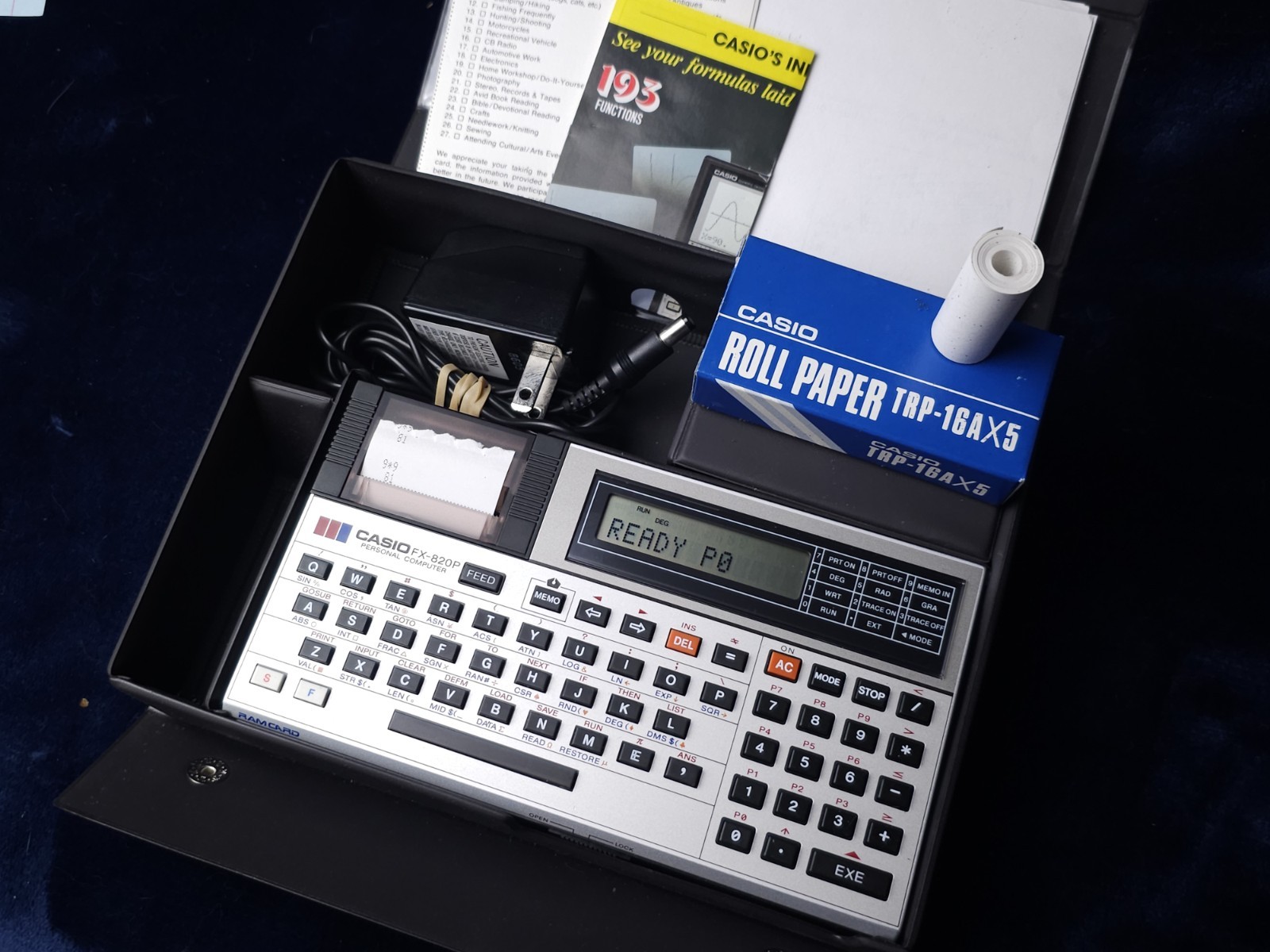 CASIO POCKET COMPUTER FX-820P Collectors Set  Restored And Fully Functional  