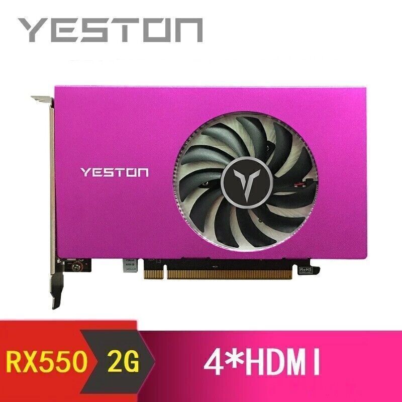 Yeston Radeon RX550 2GB GDDR5 1071MHz PCIExpress 3.0 DirectX12 Single Slot 4HDMI