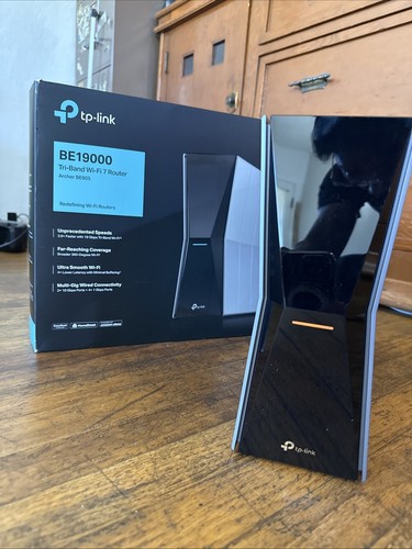 TP-LINK Archer BE805 BE19000 Tri-Band WIFI 7 Wireless Router Internet Excellent