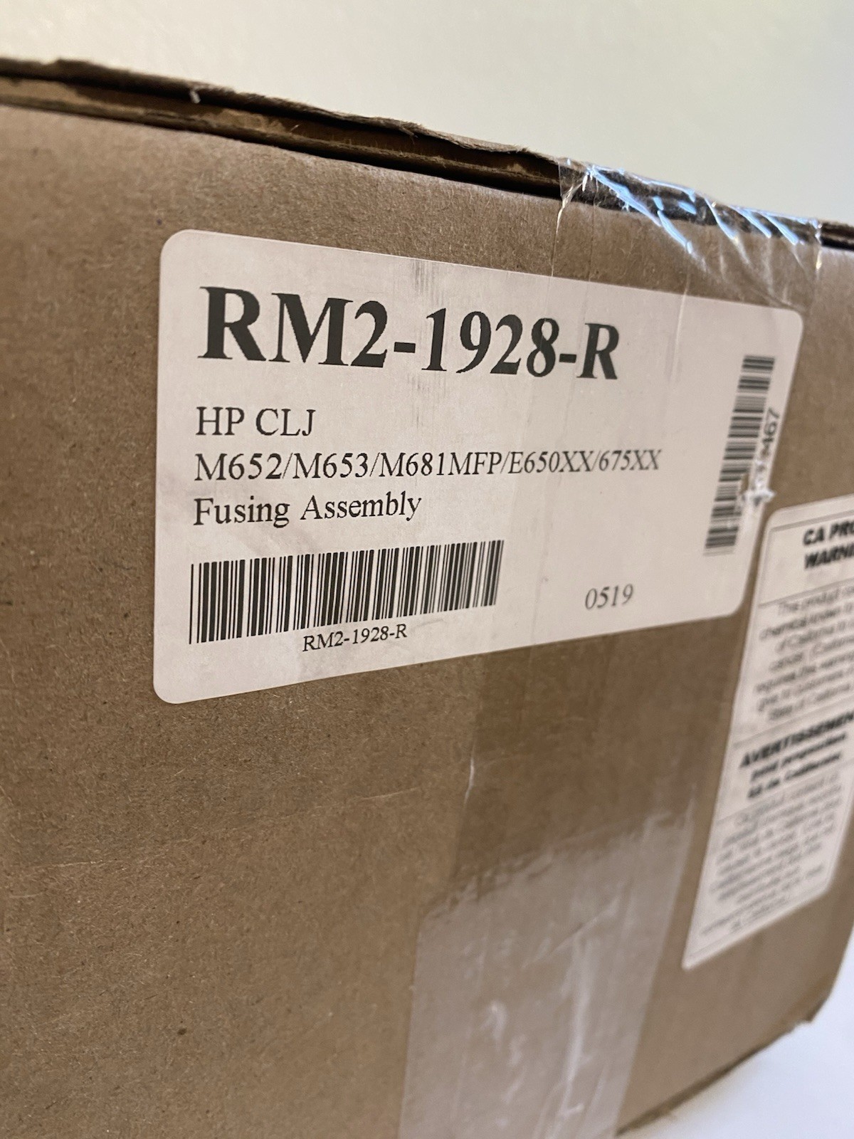 HP RM2-1928 Fuser Unit 110V For LaserJet M652 M653 M681 M682 E67660 series.