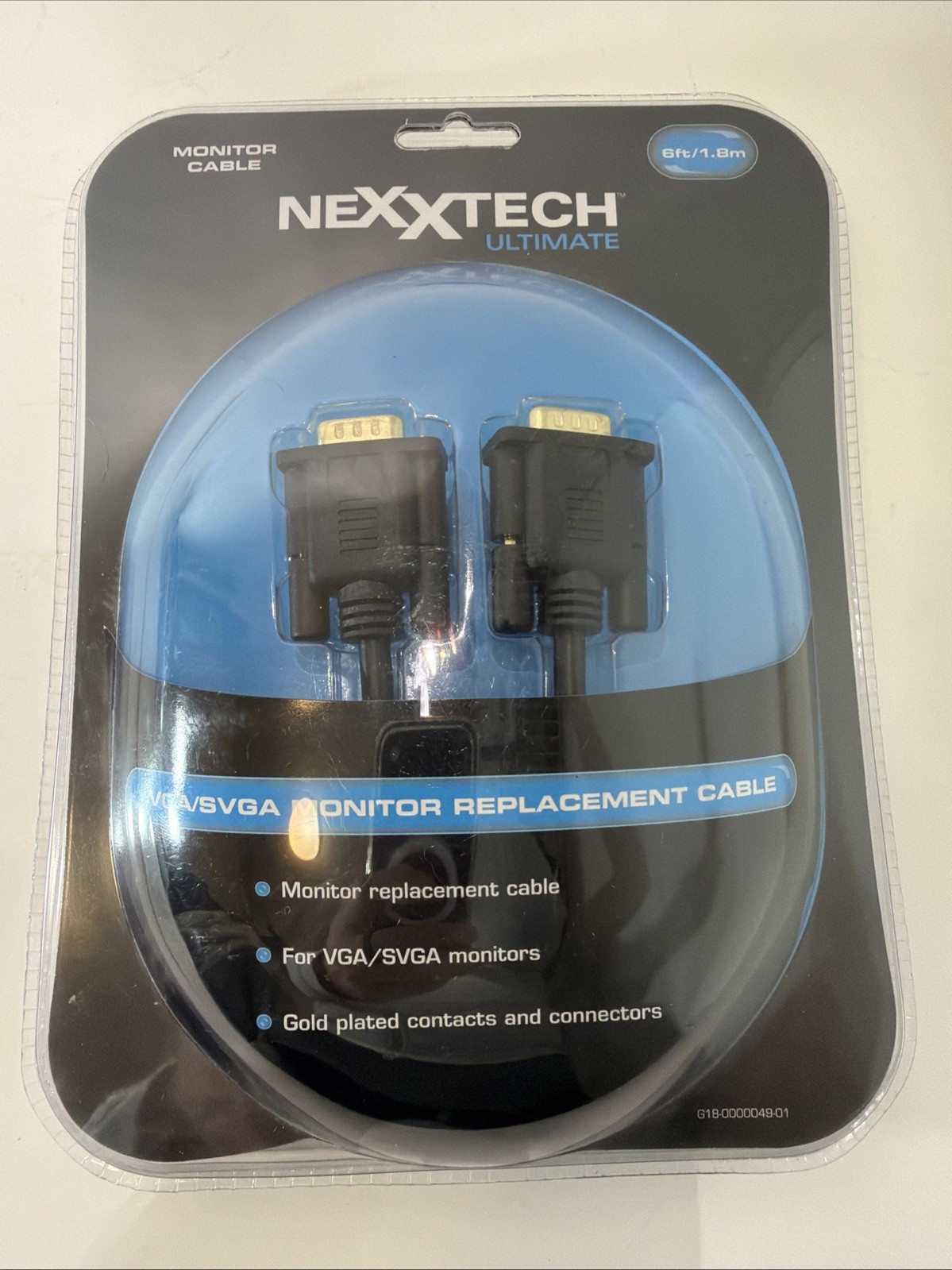 Nexxtech Ultimate Monitor Cable 6ft VGA / SVGA Replacement Gold Plated