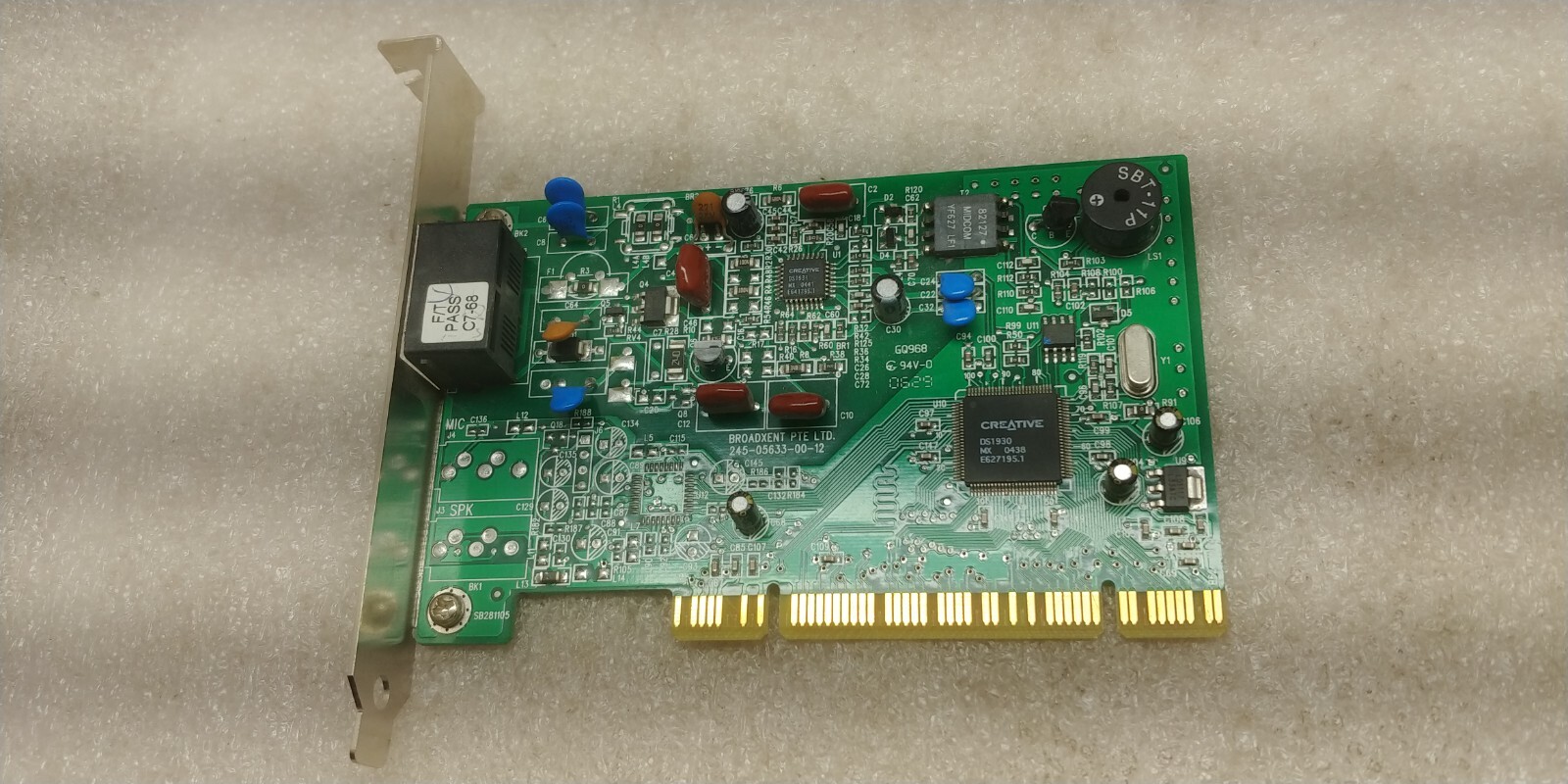 Creative Labs Modem Blaster DI5630 DI5633 DATA FAX PCI MODEM P/N 245-05633-00