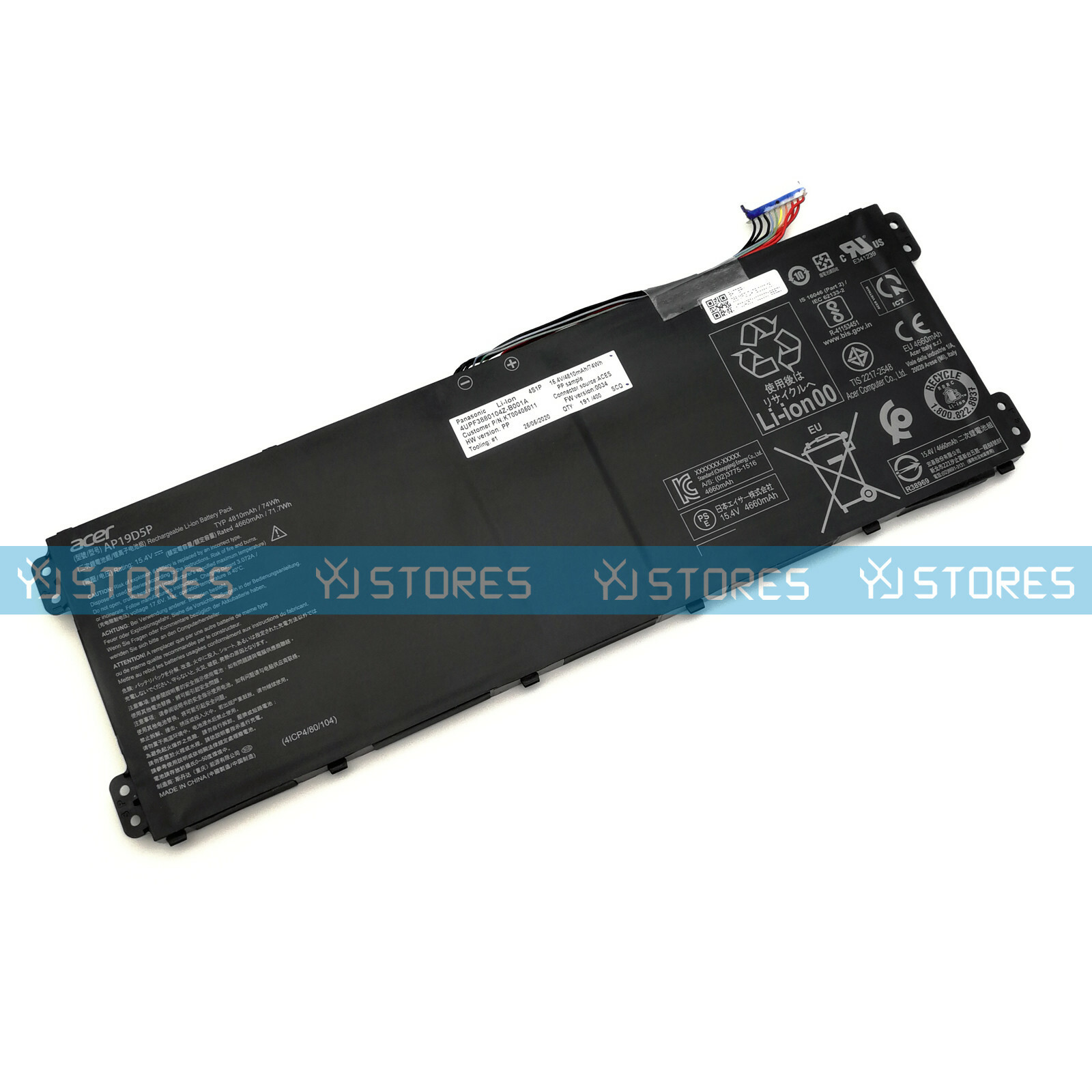Genuine AP19D5P 15.4V 47Wh Battery for Acer ConceptD 3 Ezel CC315-72G CN315-72G