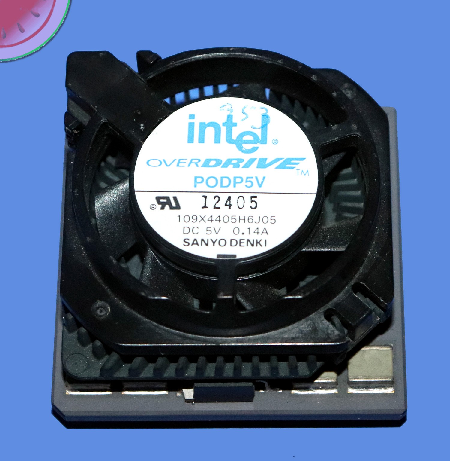 TESTED Intel PODP5V63 CPU in USA 486 Pentium OverDrive Processor  63MHz with Fan