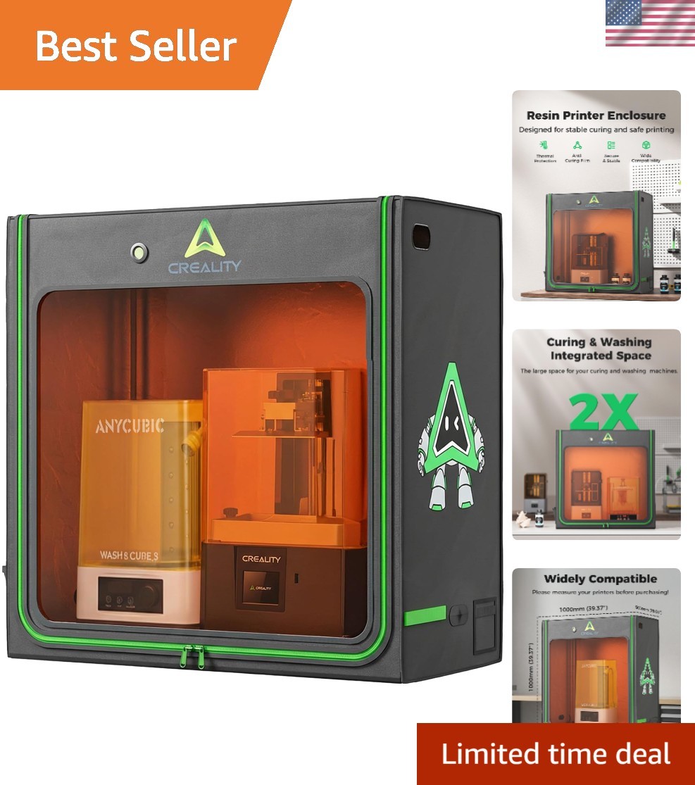 Official Resin 3D Printer Enclosure with Fan Interface, 1000x500x1000mm Extra...