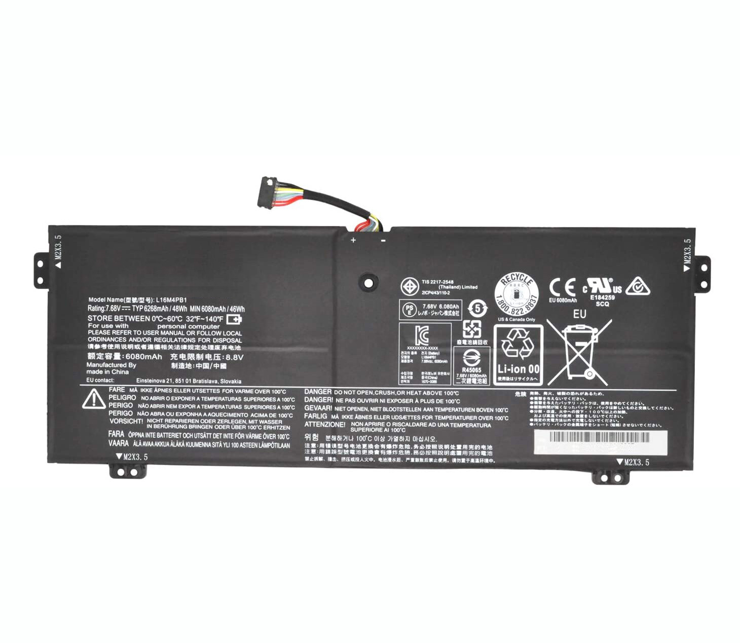REPLACEMENT L16L4PB1 L16C4PB1 BATTERY FOR LENOVO YOGA 720-13IKB 7.72V 48WH 