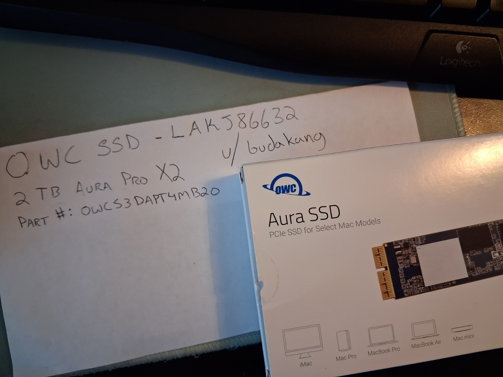 SSD: 2 TB Aura Pro X2 from OWC, upgrade for select iMacs, part # OWCS3DAPT4MB20
