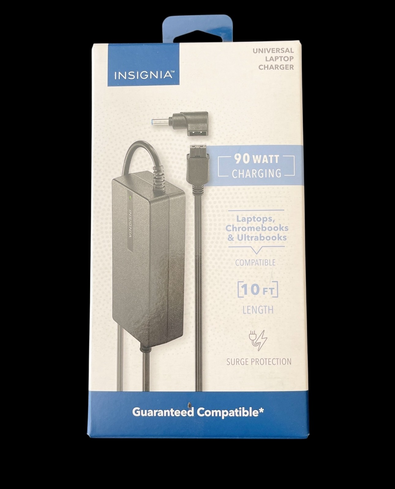 Insignia 90W Universal Laptop Charger 10ft Cord w/ Tips AC Adapter NS-PWLC591 NI
