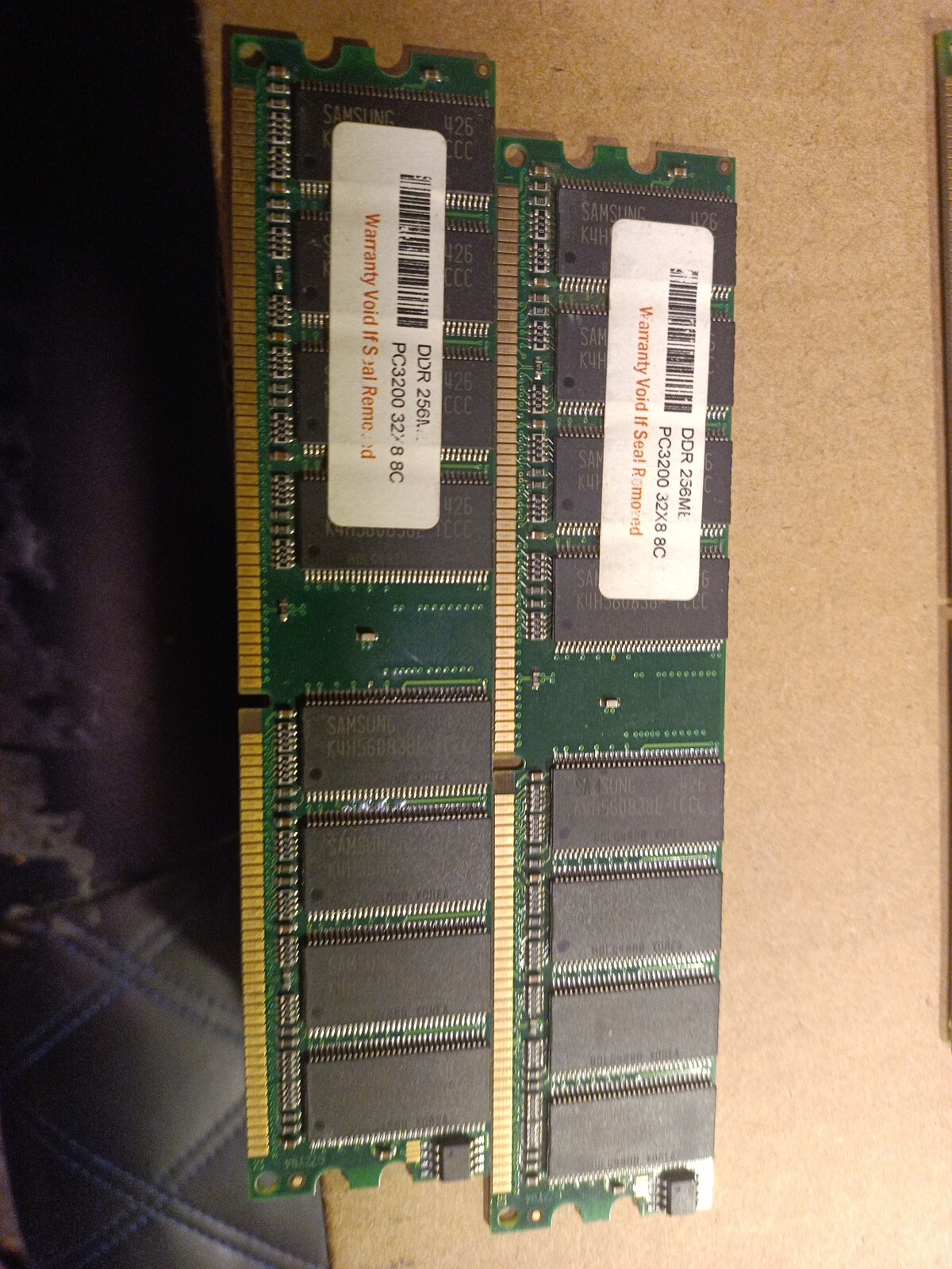 2x 512MB Samsung DDR1 RAM PC3200 32x8 8c Desktop Memory  Samsung  1 GB Total