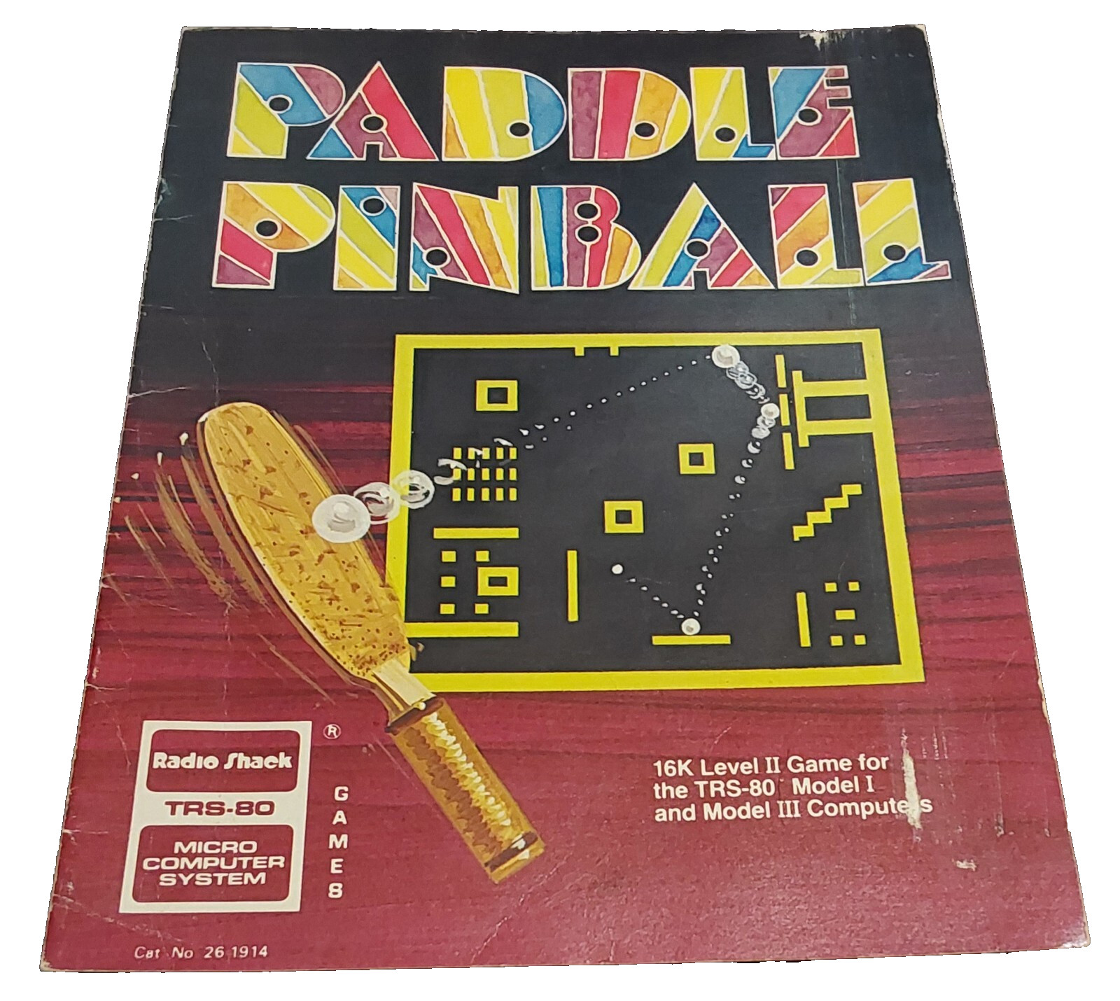 Radio Shack Paddle Pinball TRS-80 Model I & III Computers Game Manual