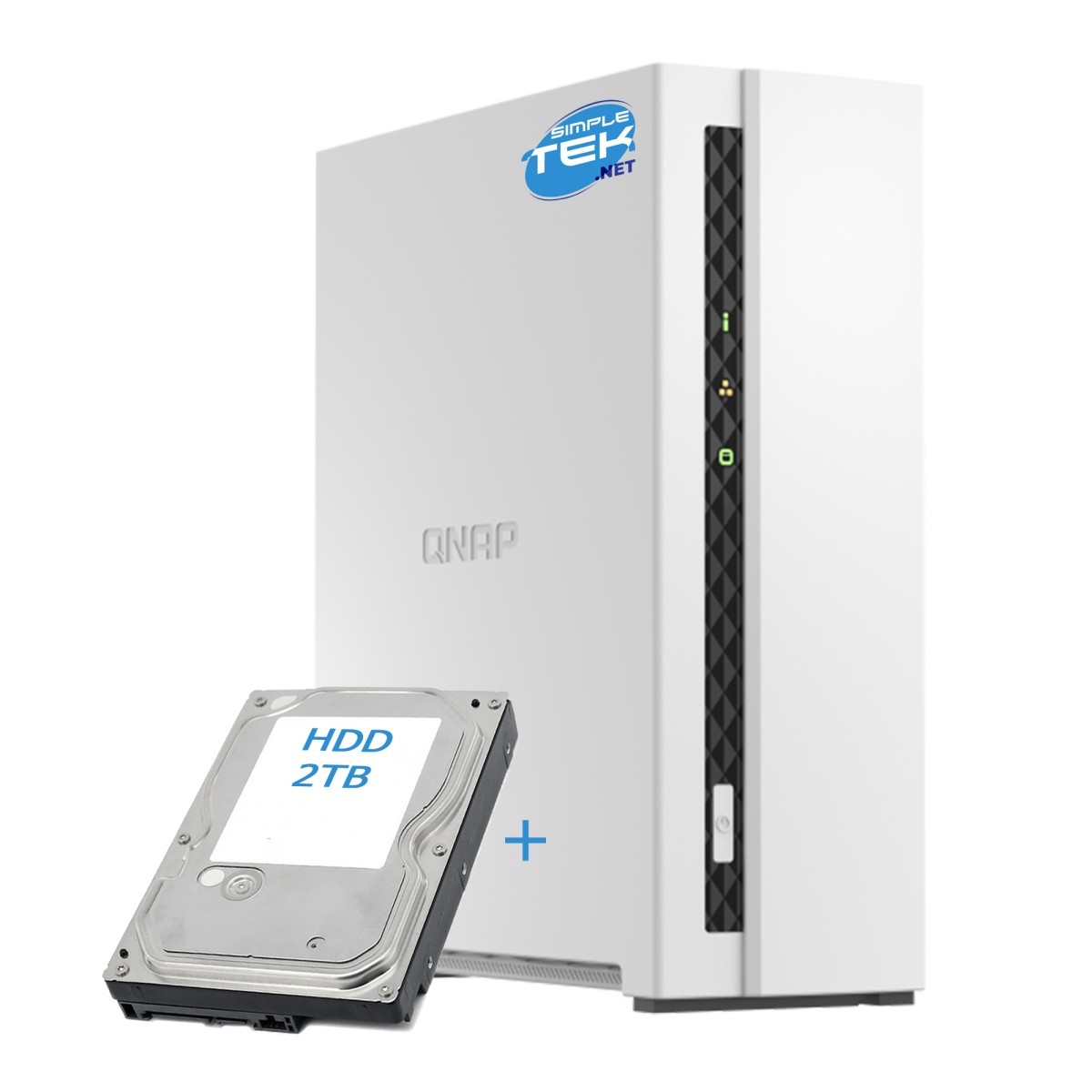 QNAP TS-133 ARM 4 Core Cortex-A55 1,8 Ghz 2 Gb NAS 2 TB HDD White