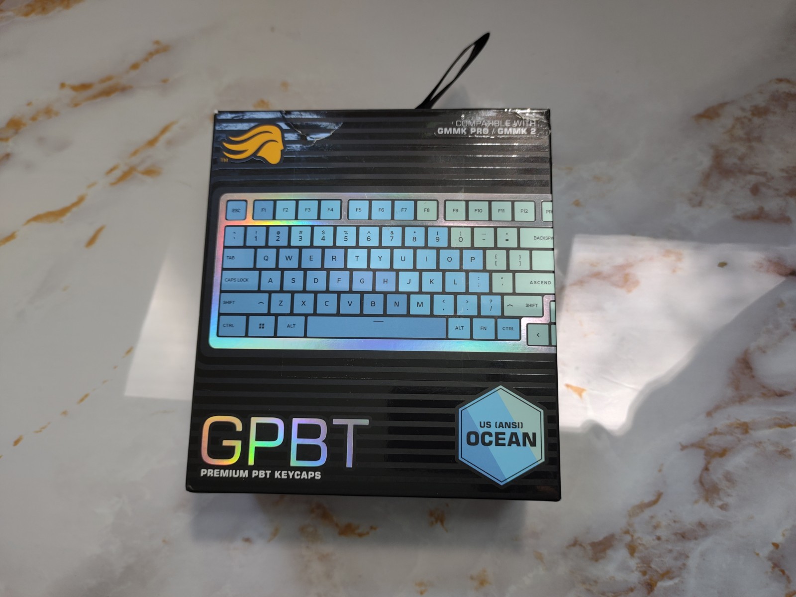 Glorious GPBT Premium Dye Sublimated Keycaps 114 Keycap Set - Ocean Blue