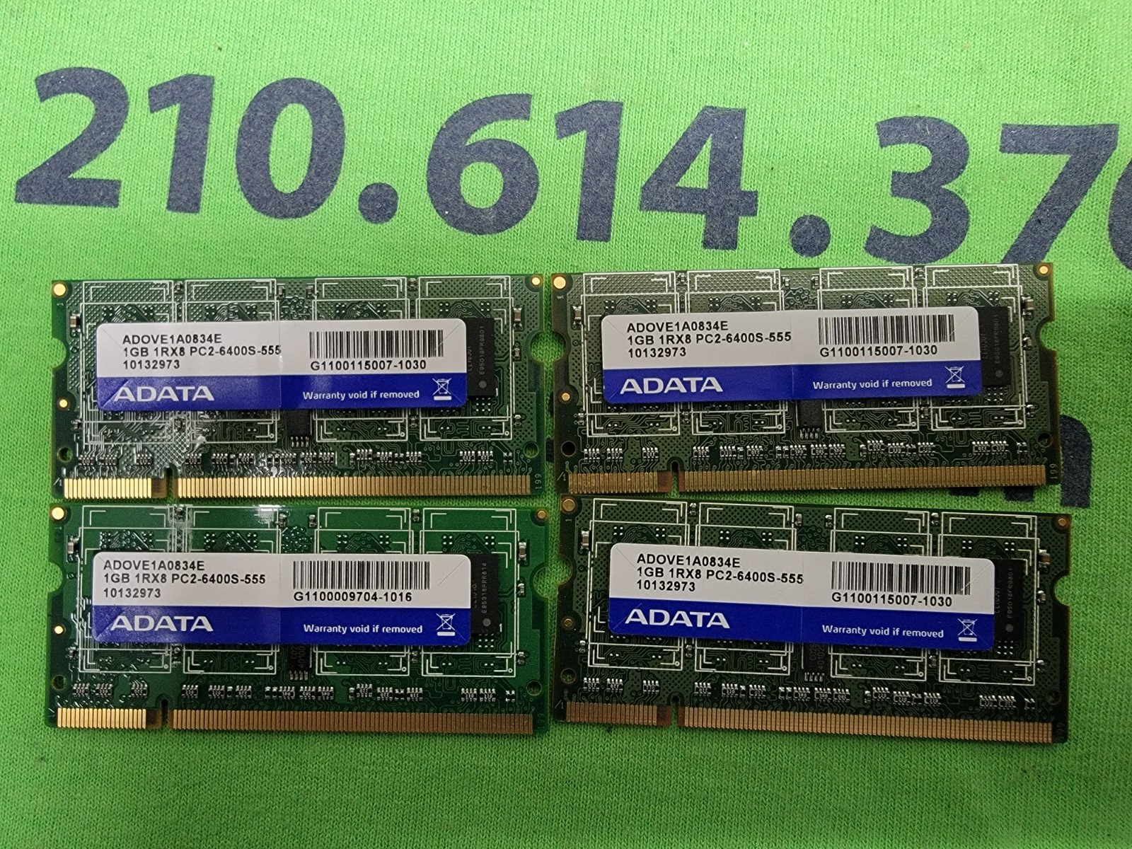 ADATA 4GB (1GB x 4) PC2-6400S-555 SODIMM 800MHz DDR2 RAM