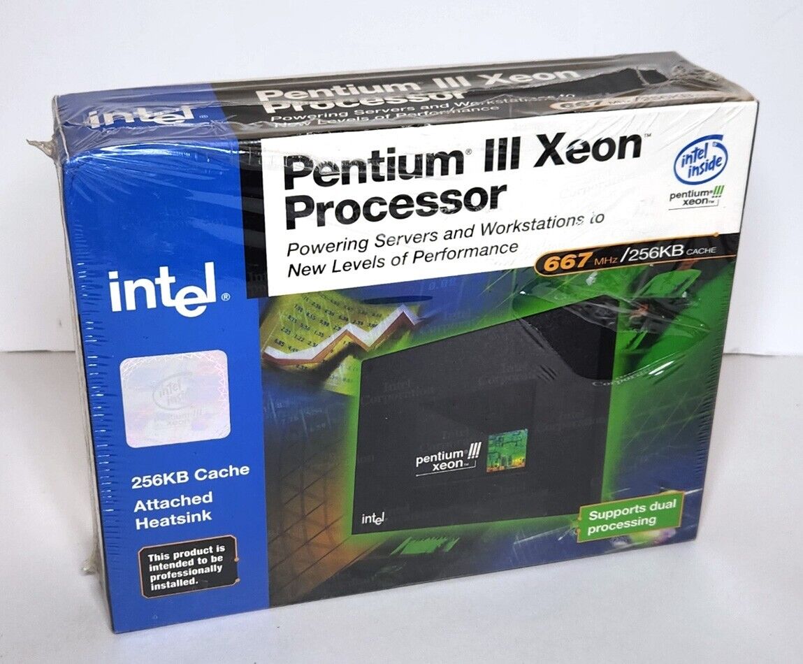 NEW Intel Pentium III Xeon 667MHz/256KB Cache, BX80526KZ667256SL3ST, NIB NOS