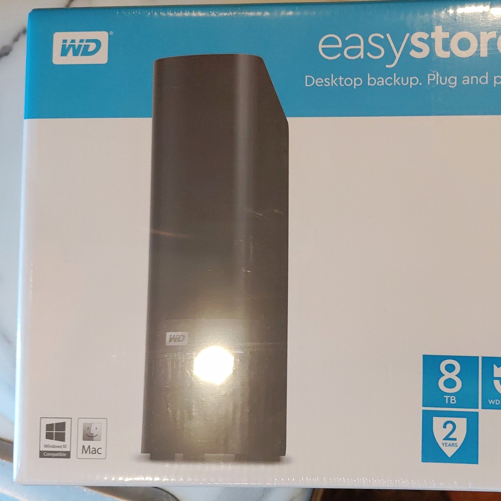Western Digital EasyStore 8TB Desktop External HDD USB Plug & Play Auto Backup