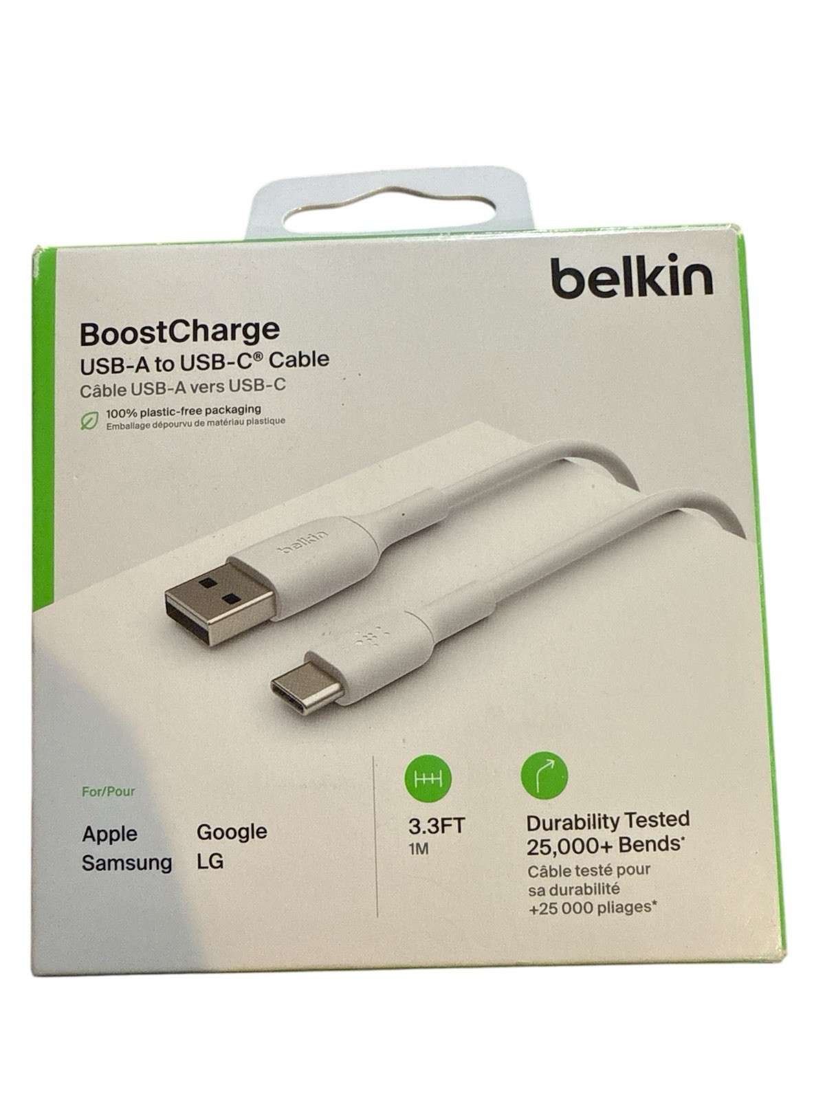 Belkin Boost Charge 3.3 FT USB-A to USB-C™ Charging Cable Brand New