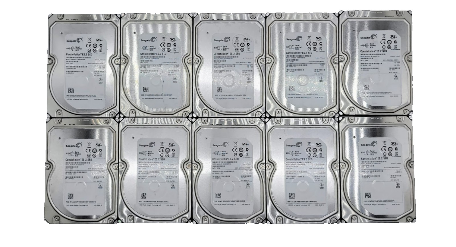 SAS LOT OF 10 Seagate Constellation ES.2 ST33000651SS 3TB 3.5" SAS HDD