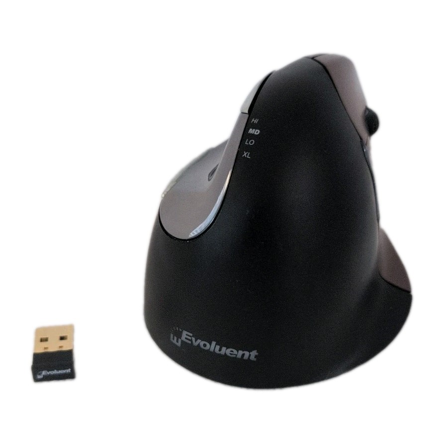 Evoluent VerticalMouse 4 Right Hand Wireless Ergonomic Mouse VM4SW with Dongle