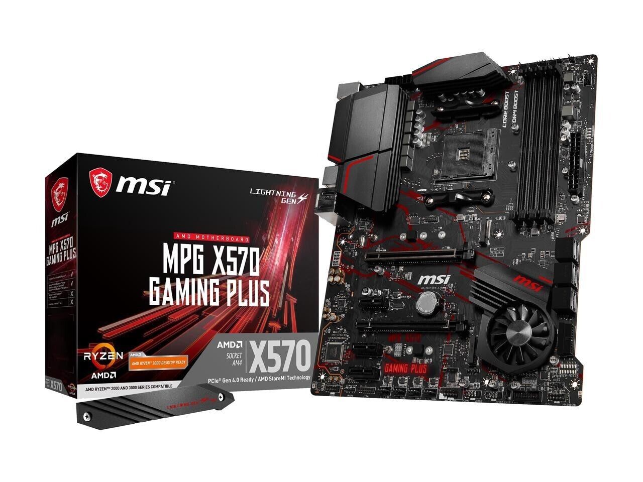 MSI MPG X570 GAMING PLUS AMD AM4 SATA 6Gb/s M.2 USB 3.2 Gen 2 ATX Motherboard