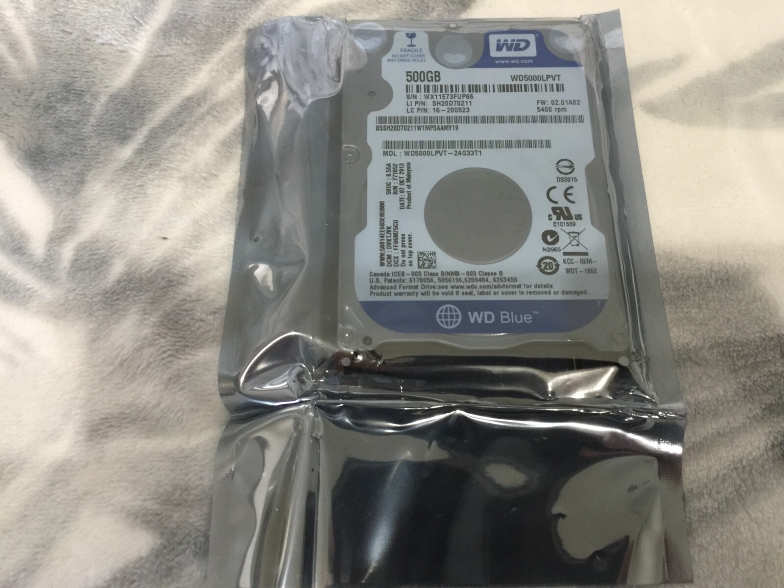 Western Digital WD5000LPVT 500GB SATA Hard Drive NEW S14